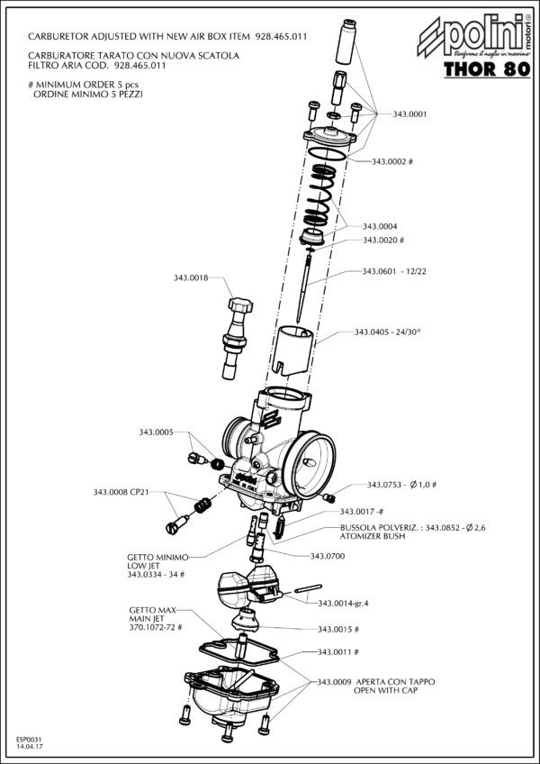Polini CP Carburetor (carb_esp0031)