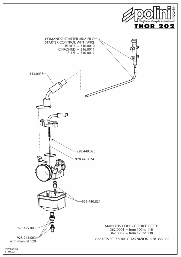 Dell'Orto Carburetor (ESP0053-18)